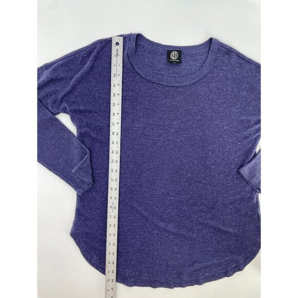 Bobeau Heathered Blue Knit Long Sleeve Pullover Sweater Size Medium, Soft - Picture 8 of 8